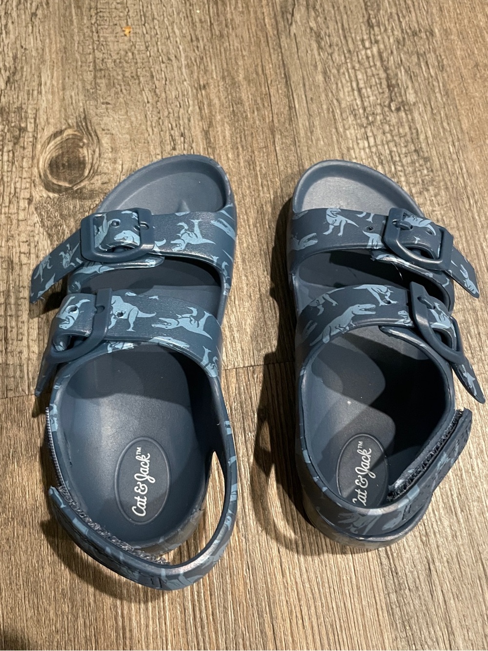 Cat & Jack Toddler Blown EVA Ade Sandals Blue Dinosaur 9T NWOT